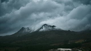 Una tarde nublada y brumosa en el Monte Galiñeiro