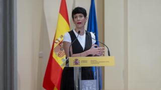 La ministra de Inclusión, Seguridad Social y Migraciones Elma Saiz, durante la presentación de la aplicación de la Seguridad Social para realizar trámites, consultar documentos y obtener el Informe de Vida laboral en septiembre de 2024.