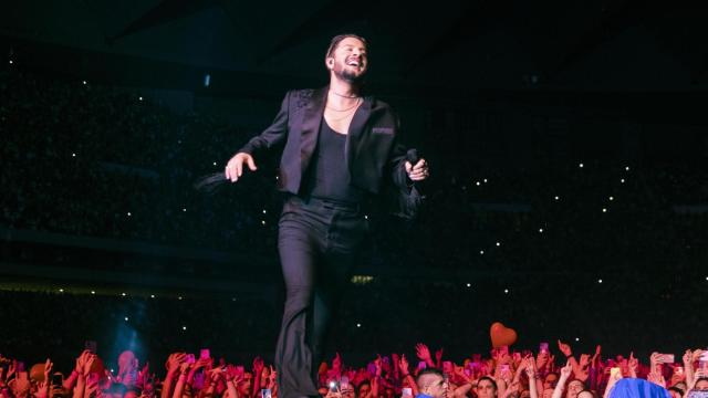 Manuel Carrasco durante un concierto.