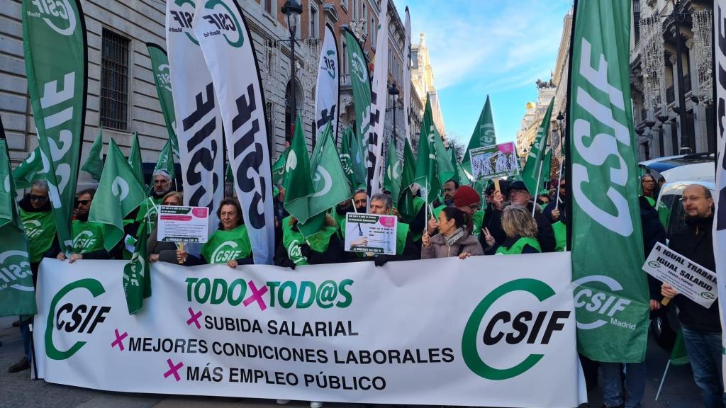 Manifestación de funcionarios