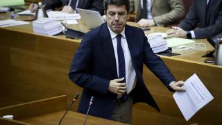 Carlos Mazón este jueves en la sesión de control en Les Corts. José Cuéllar/Corts Valencianes