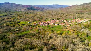 View of the village of Tosende, in the territory of Couto Mixto, Salas River valley