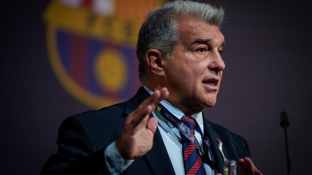 Joan Laporta, en la última Asamblea del FC Barcelona