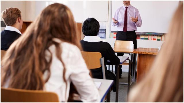 Imagen de archivo de unos alumnos.