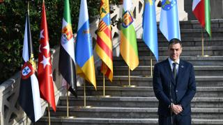 El presidente del Gobierno, Pedro Sánchez, durante la XXVII Conferencia de Presidentes.