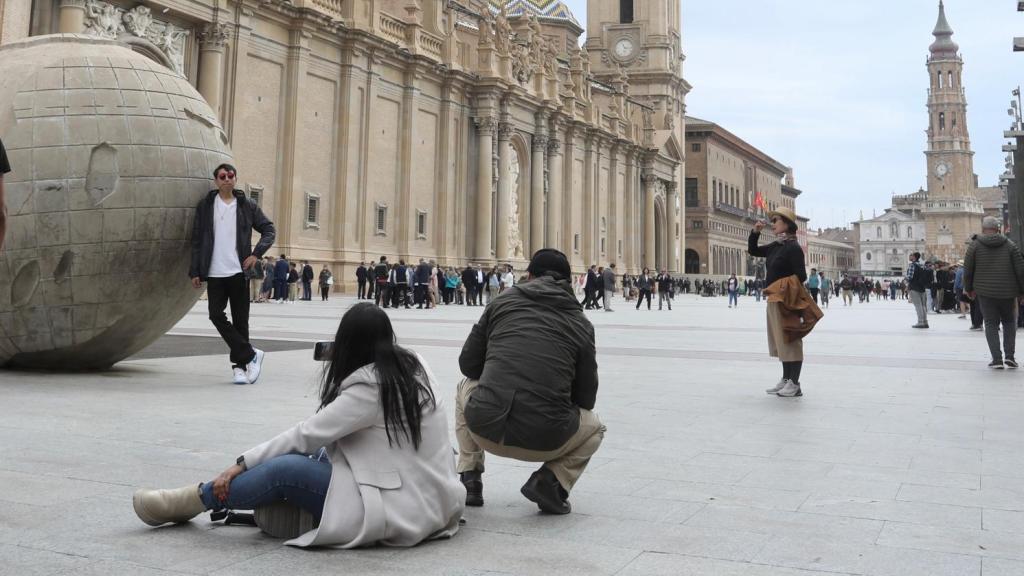 La plaza del Pilar, en Zaragoza, en una imagen de archivo.