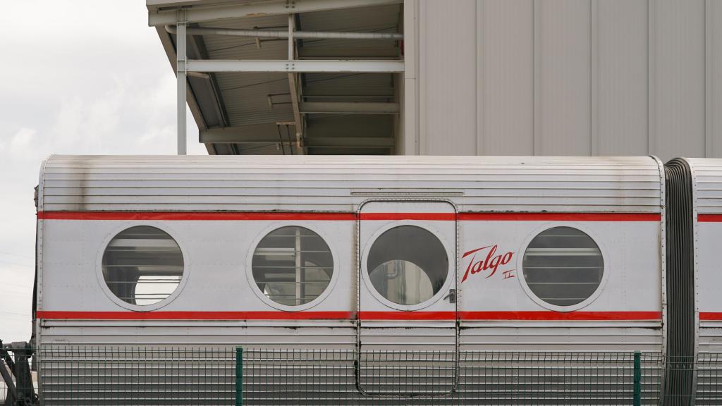 Tren de Talgo en la planta de Talgo, a 29 de agosto de 2024, en Rivabellosa, Álava, País Vasco