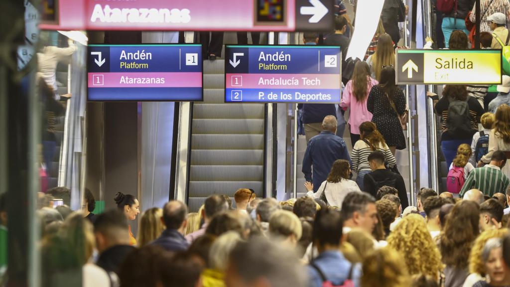 Interior de una de las estaciones del Metro de Málaga.