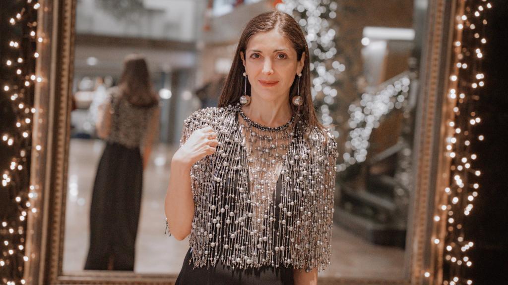 Espido Freire posa en el hotel Agumar de Madrid.