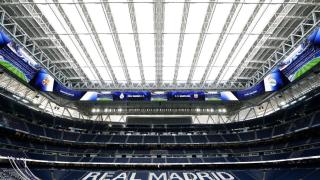 El nuevo videomarcador del Bernabéu antes de su estreno en El Clásico