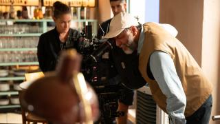 Luca Guadagnino prepara una escena en el rodaje