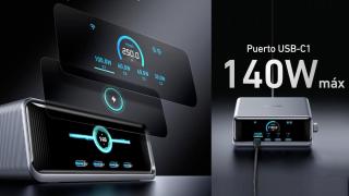 Con pantalla, rueda de control y 250 W de potencia: así es el brutal cargador de sobremesa de Anker