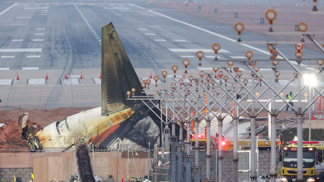 Cola del avión de Jeju Air accidentado