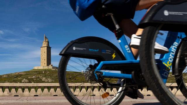Un usuario de Bicicoruña.