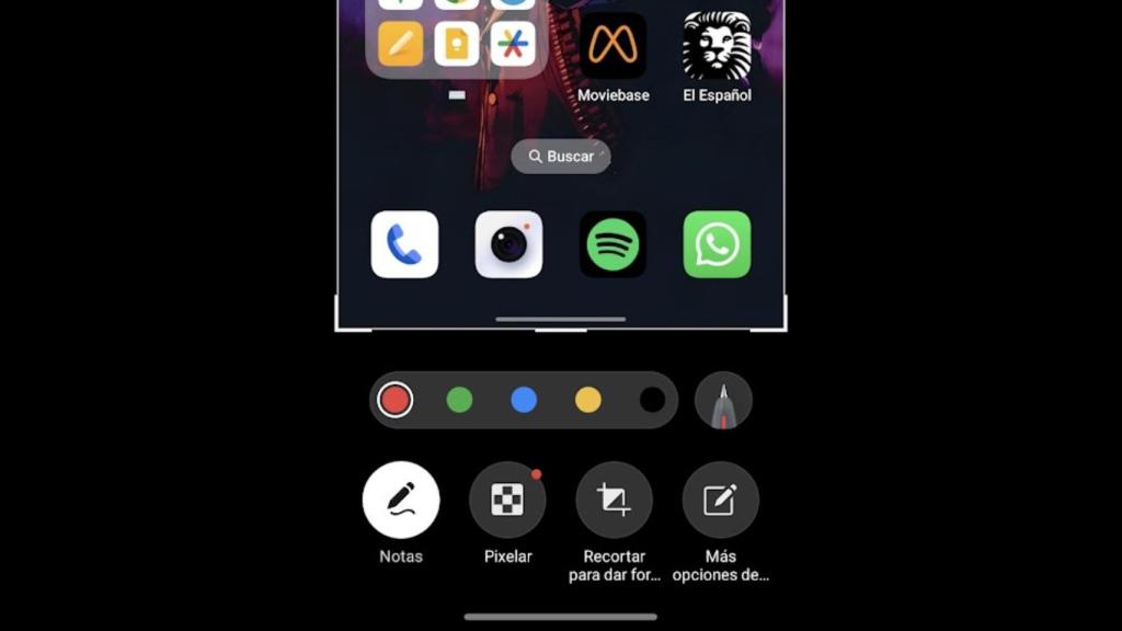 Captura de pantalla en OnePlus