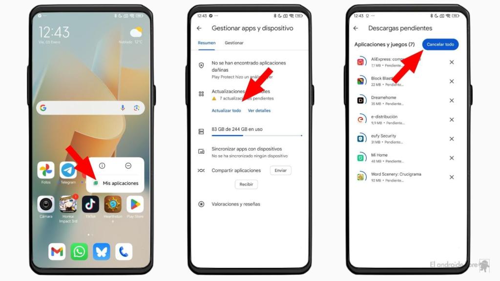 Actualización de aplicaciones en la Play Store