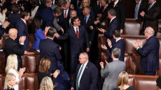 Mike Johnson, el reelegido presidente de la Cámara de Representantes.