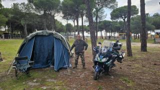 'El motero solitario', Santiago Rivas, ya está en Tordesillas