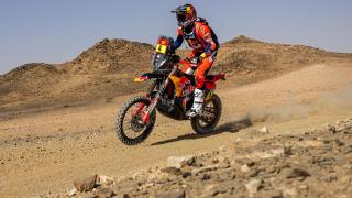 Daniel Sanders, durante la etapa prólogo del Rally Dakar