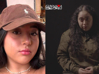 Liri Elbag, antes y después de ser secuestrada por Hamás.