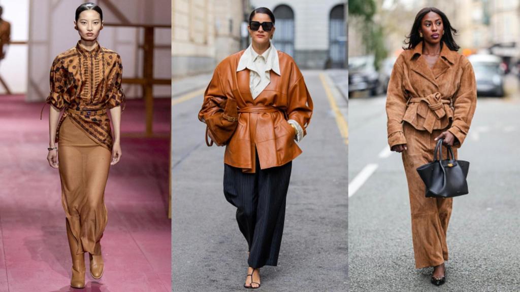 Siluetas del desfile primavera-verano 2025 de Hermès y del 'street style'.