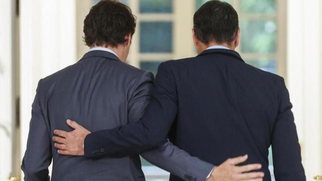 El primer ministro canadiense, Justin Trudeau, junto al presidente del Gobierno, Pedro Sánchez, en 2022 en La Moncloa.