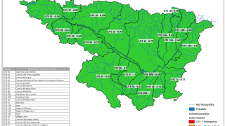 La cuenca del Ebro, en verde y sin amenaza de sequía.