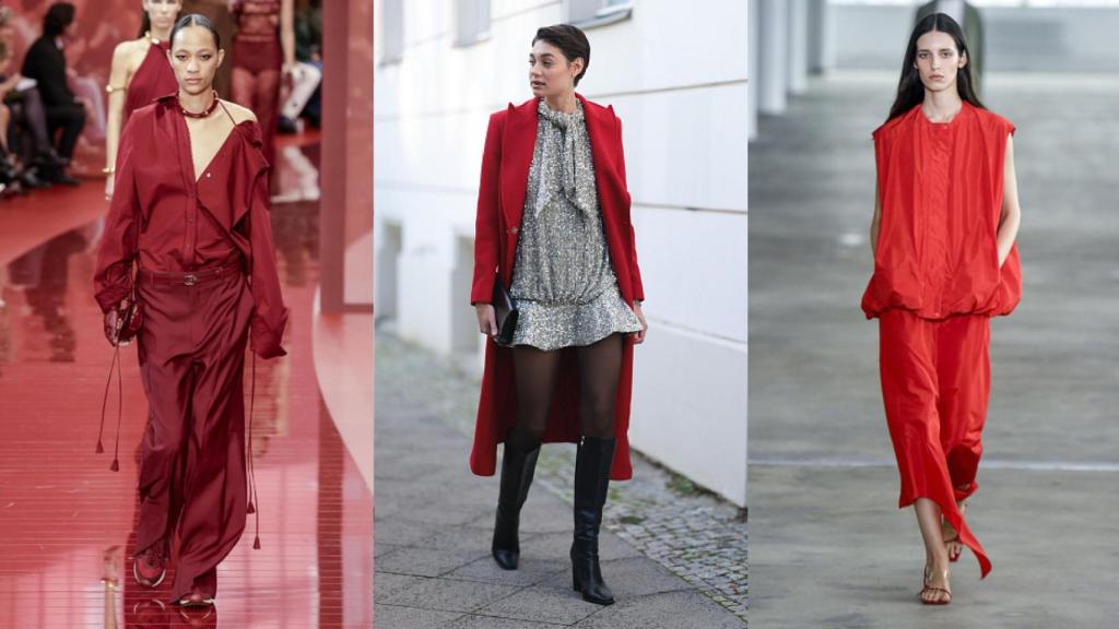 Slluetas del desfile primavera-verano 2025 de Gucci, del 'street style' y del desfile primavera-verano 2025 de Tibi.