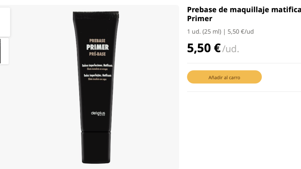 Prebase de maquillaje matificante.