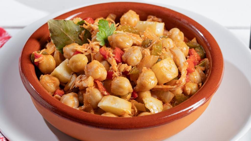 Un plato de garbanzos.