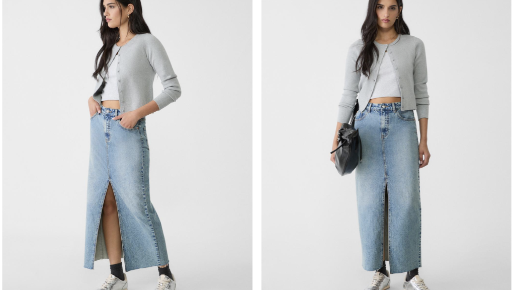 D70 Falda larga denim.