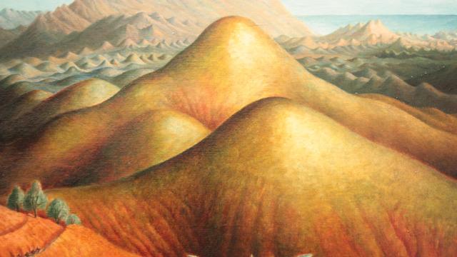 Dora Carrington: 'Paisaje español con montañas', h. 1924. Cortesía de Pallant House Gallery