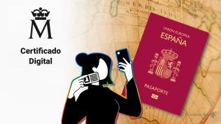 El pasaporte con el certificado digital