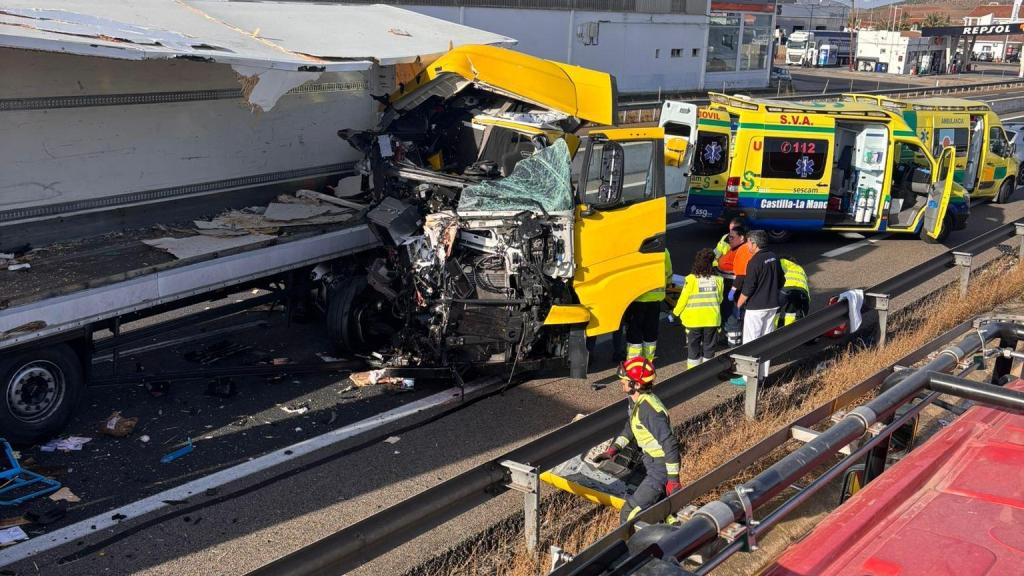 Imagen de la colisión. Foto: SCIS Ciudad Real