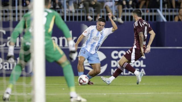 Luca Sangalli durante el Málaga CF vs. Albacete en La Rosaleda