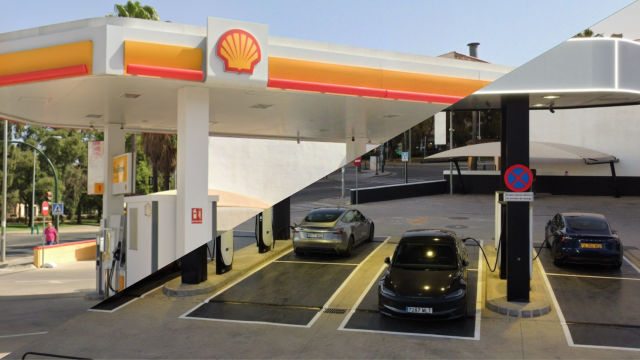 El antes y el después de la gasolinera de Shell.