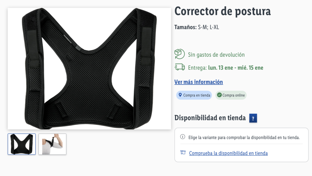 Corrector de postura.