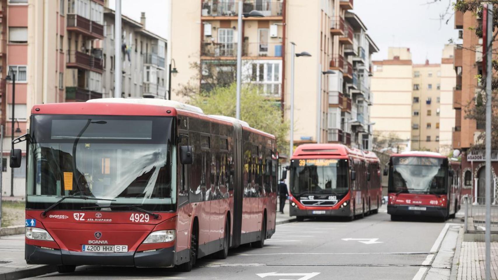 Autobuses urbanos de Zargoza.