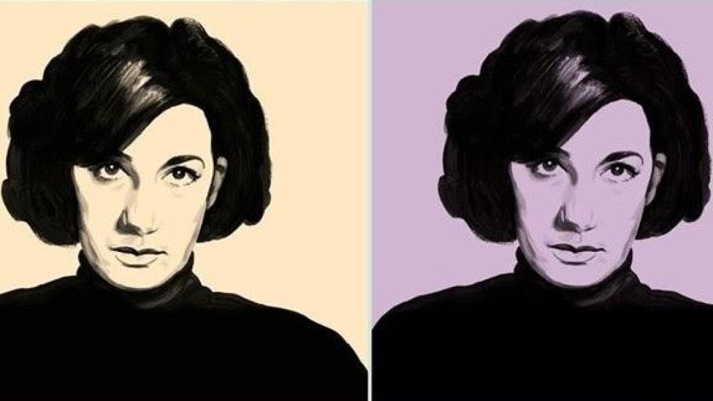 Ana María Matute en un montaje diseñado por la editorial Destino.