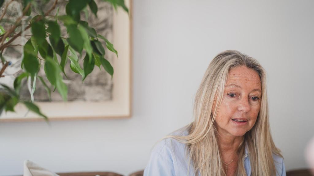 Moro durante la entrevista.