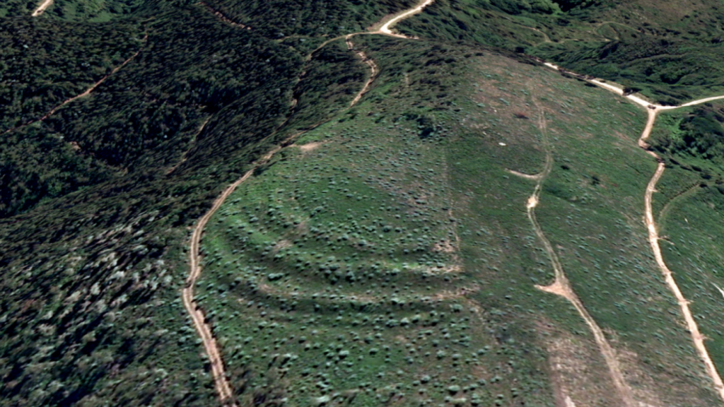 Imagen aérea del campamento de La Cabaña procedente del Plan Nacional de Ortofotografía Aérea 2010.