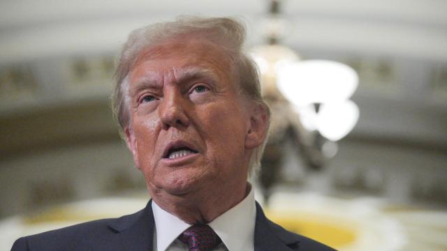 Donald Trump tras una reunión del Partido Republicano esta semana en Washington.