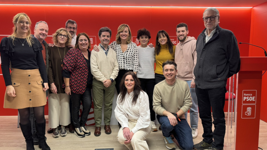 Alegría, con Marcelino Iglesias y Luis Felipe, este sábado.