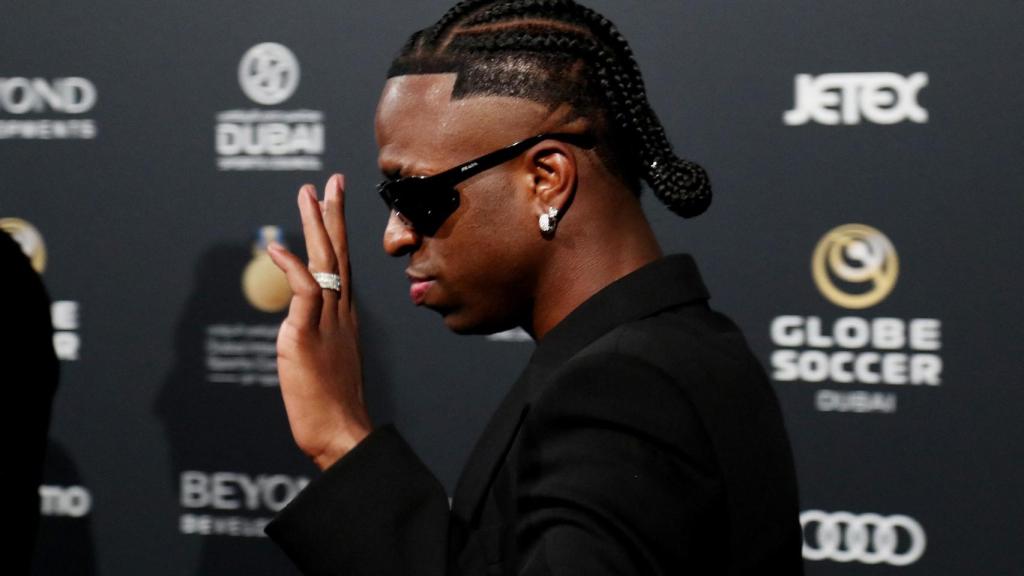 Vinicius, durante la ceremonia de los Globe Soccer Awards 2024