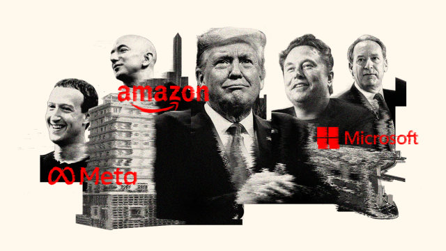 Los magnates de la industria tecnológica, escoltando a Trump