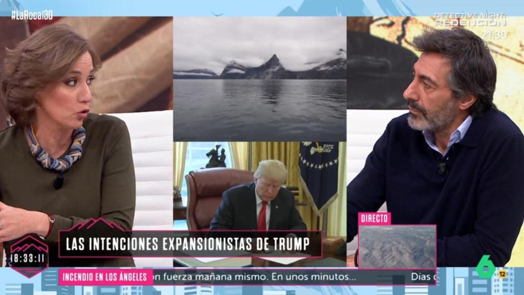 Tania Sánchez y Juan del Val en 'La Roca'.