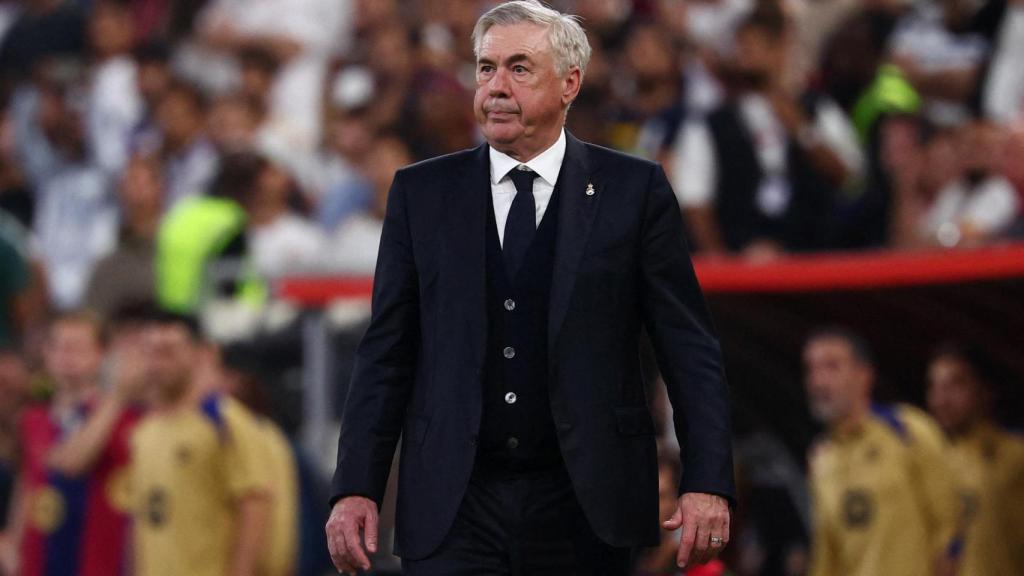 Carlo Ancelotti, durante la Supercopa de España
