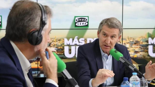 El presidente del PP, Alberto Núñez Feijóo, este lunes en 'Mas de Uno' de Onda Cero.