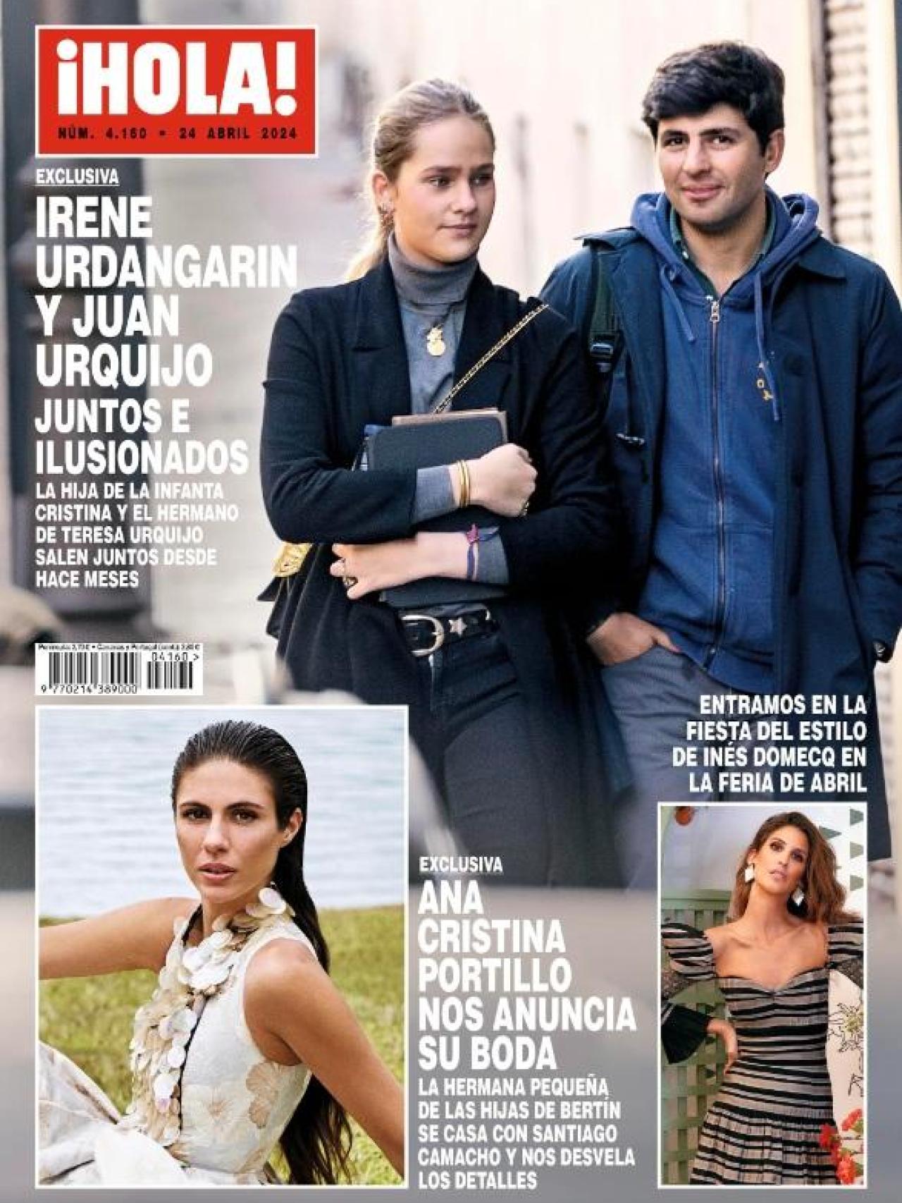 La portada de '¡HOLA!' en la que se confirmaba el amor entre Juan Urquijo e Irene Urdangarin.