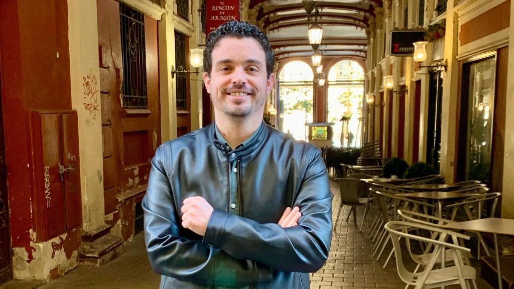 Villagrasa, este lunes en el centro de Zaragoza.